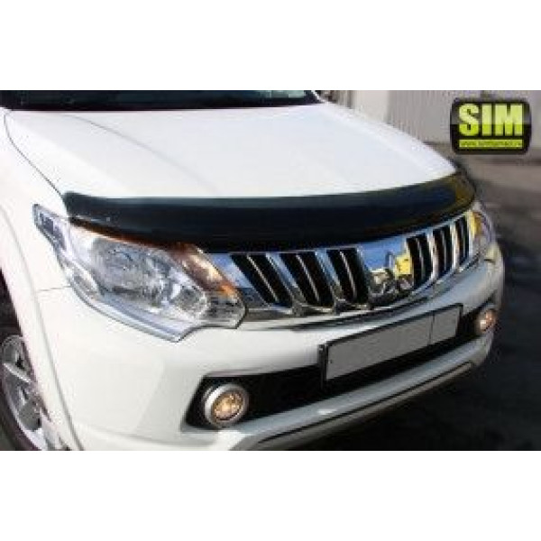 Дефлектор капота мухобойка Mitsubishi L200 15- / Mitsubishi Pajero Sport 16-
