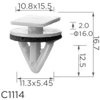 Кліпса кріплення молдингу Дверей Порогів HYUNDAI KIA SSANGYONG MAZDA TOYOTA (87702H1000 87702-H1000 15231) C1114
