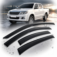 Дефлекторы окон ветровики HIC для Toyota Hilux 2004-2015 (T08)