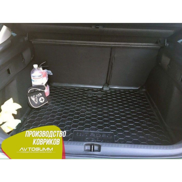 Автомобільний килимок в багажник Citroen C4 2010- / Гумовий (Avto-Gumm)