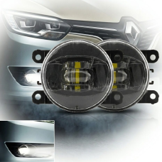 Противотуманные фары для Renault 12V 10W 900Lm 3 линзы FOG Универсальные 2 шт (RN-198-LED 2in1)