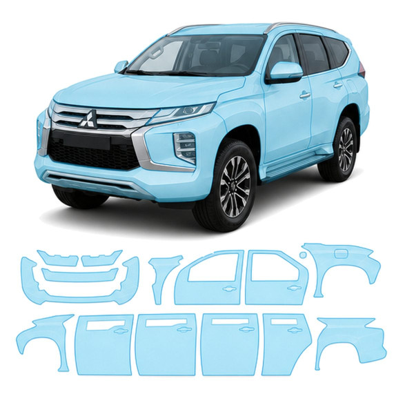 Антигравійна захисна бронеплівка за лекалами для Mitsubishi Pajero Sport III facelift 2019- повний кузов