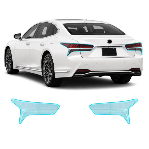 Антигравийная защитная бронепленка по лекалам для Lexus LS XF50 2018-2020 - задние фонари стопы
