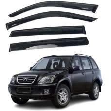Дефлектори вікон вітровики для Chery Tiggo 2005-2010 Скотч 3M Voron Glass