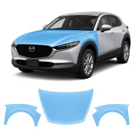 Антигравійна захисна бронеплівка за лекалами для Mazda CX-30 DM 2019- капот і передні крила