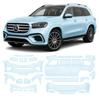 Антигравийная защитная бронепленка по лекалам для Mercedes-Benz GLS X167 facelift 2023- полный кузов