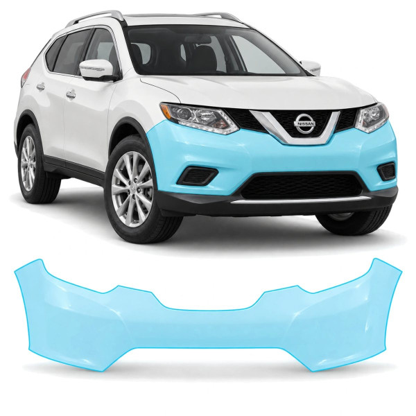 Антигравійна захисна бронеплівка за лекалами для Nissan Rogue / X-Trail T32 2014-2017 - передній бампер