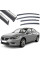 Дефлектори вікон вітровики Benke для Honda Accord 9 2014-2018 Хром Молдинг (BHDAC1423-W/S)