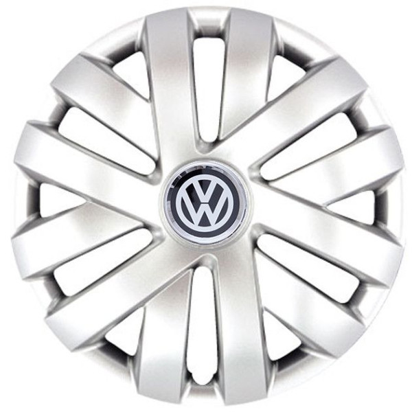 Ковпак колеса з емблемою Volkswagen SKS216 R14 сірий з логотипом на вибір 4 шт