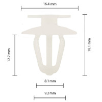 Клипса крепления карты двери молдинги VW Opel 2345957 90321122 (C0845)