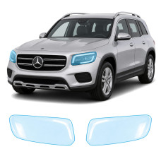 Антигравийная защитная бронепленка по лекалам для Mercedes-Benz GLB X247 2019-2023 - оптика (фары и ПТФ)
