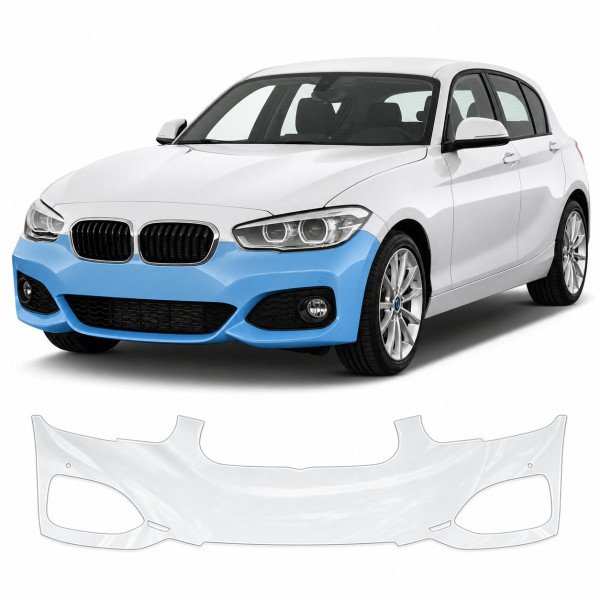 Антигравийная защитная бронепленка по лекалам для BMW 1 Series F20 facelift 2015-2019 - передний бампер