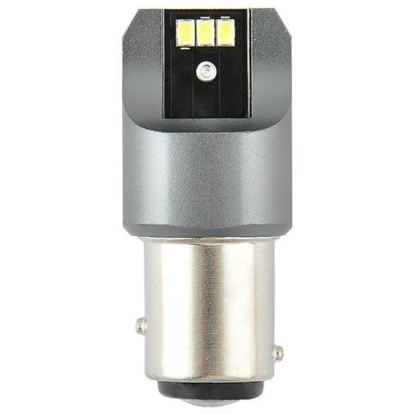 LED автолампа Brevia Power 12/24V P27/7W 6x3020SMD 330Lm 6000K CANbus BAY15d 2 шт (10103X2)