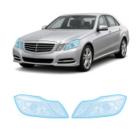 Антигравийная защитная бронепленка по лекалам для Mercedes-Benz E-Class W212 2009-2013 - оптика (фары и ПТФ)