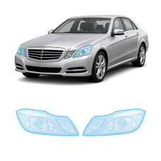 Антигравийная защитная бронепленка по лекалам для Mercedes-Benz E-Class W212 2009-2013 - оптика (фары и ПТФ)