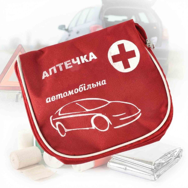 Аптечка автомобильная АМА-1 до 9 человек Сумка 180 x 160 мм Красная Master Avto