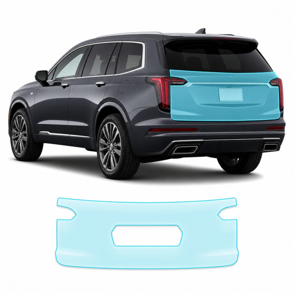 Антигравийная защитная бронепленка по лекалам для Cadillac XT6 I 2019- зона крышки багажника