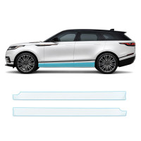 Антигравийная защитная бронепленка по лекалам для Land Rover Range Rover Velar L560 2017-2020 - нижняя зона кузова пороги