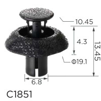 Кліпса кріплення Натискна Розпірна TOYOTA LEXUS (90467-07217 9046707217 11364) C1851