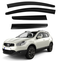 Дефлекторы окон ветровики Nissan Qashqai 2007-2014 скотч SunPlex (SP-S-76)