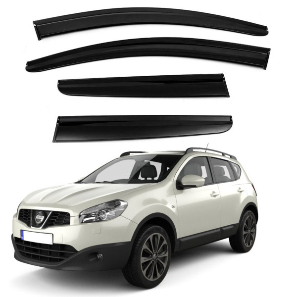 Дефлекторы окон ветровики Nissan Qashqai 2007-2014 скотч SunPlex (SP-S-76)