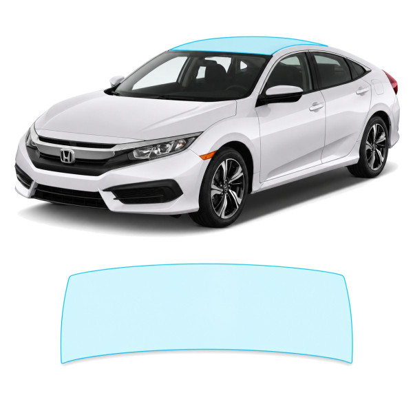 Антигравийная защитная бронепленка по лекалам для Honda Civic X 2015-2018 - зона крыши