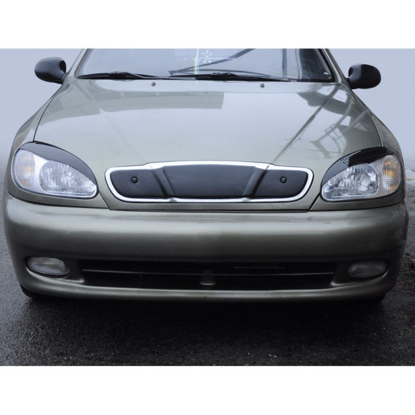 Вії фар Fly для Daewoo Lanos хвиля широка №4 Чорні 2 шт