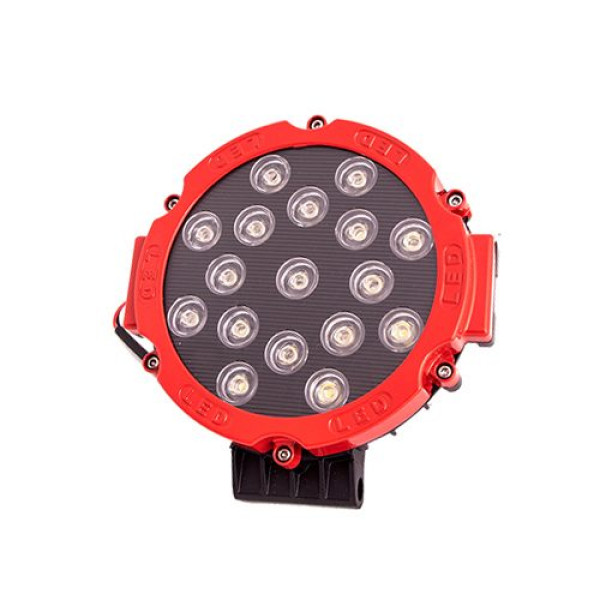 LED Додаткова Фара 175x40x195 мм 51W 17Led*3W 6000К 9-36V (WLP-51R1RD)