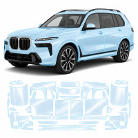 Антигравийная защитная бронепленка по лекалам для BMW X7 G07 facelift 2022- полный кузов