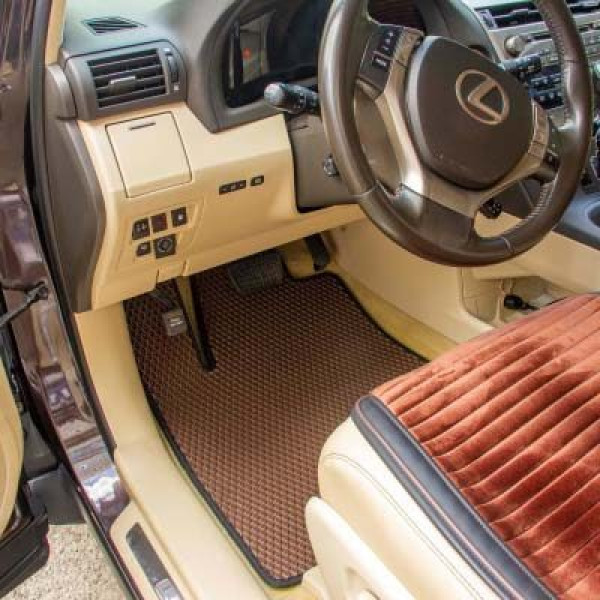 Коврики в салон EVA для Lexus RX 350 2009-2015 с подпятником Красные 5 шт