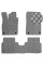 Килимки в салон Екошкіра для Volkswagen ID.4 2020- Сірі 3 шт (Rombus)