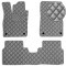 Килимки в салон Екошкіра для Volkswagen ID.4 2020- Сірі 3 шт (Rombus)