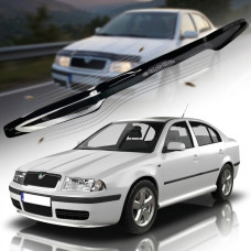 Дефлектор капоту мухобійка Skoda Octavia Tour 1997-2012 Voron Glass (MS10396)