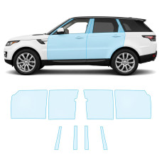 Антигравійна захисна бронеплівка за лекалами для Land Rover Range Rover Sport L494 2013-2017 - зони дверей і стійки вікон