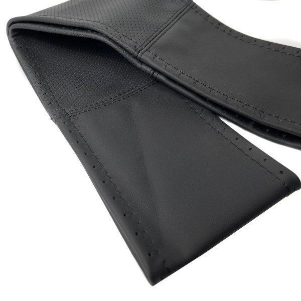 Чохол обплетення на кермо Elegant Comfort L 39-4/10,5 см обхват Шкіра Гладка і Перфорація Чорна (EL105 008)
