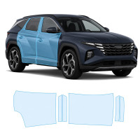 Антигравийная защитная бронепленка по лекалам для Hyundai Tucson NX4 2020-2023 - зоны дверей и стойки окон