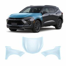 Антигравійна захисна бронеплівка за лекалами для Chevrolet Blazer III facelift 2023-2025 - капот і передні крила