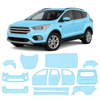 Антигравийная защитная бронепленка по лекалам для Ford Escape (US) III facelift 2017-2019 - полный кузов
