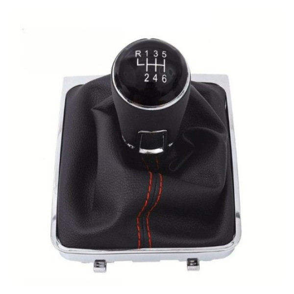 Ручка КПП з пильником у зборі Модельна для Volkswagen Passat Passat B7 / CC 2010-2014 R6 speed Краснаяа Нитка