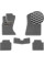 Коврики в салон EVA для Lexus GS 300 2005-2011 с подпятником Серые 5 шт
