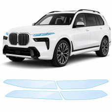 Антигравийная защитная бронепленка по лекалам для BMW X7 G07 facelift 2022- оптика (фары и ПТФ)