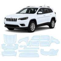 Антигравійна захисна бронеплівка за лекалами для Jeep Cherokee KL facelift 2019-2023 - повний кузов
