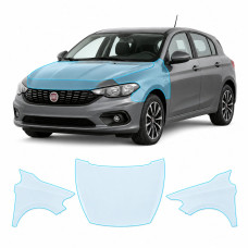Антигравийная защитная бронепленка по лекалам для Fiat Tipo II 2015-2020 - капот и передние крылья