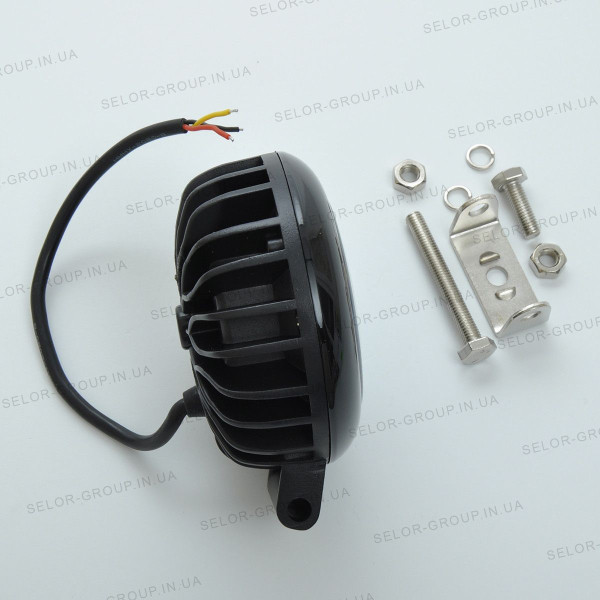 Світлодіодна додаткова LED фара Кругла 115х60 mm/с ДХО/Лінзована/45W/15Wх3/1 шт