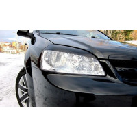 Вії фар Fly для Chevrolet Lacetti седан широкі Чорні 2 шт