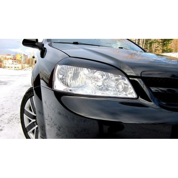 Вії фар Fly для Chevrolet Lacetti седан широкі Чорні 2 шт