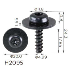 Саморез с шайбой Volkswagen, Skoda, Seat, Audi, Ford (W708591S424, W708591-S424, N10354602, 18720)H2095)