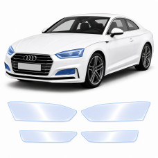 Антигравийная защитная бронепленка по лекалам для Audi A5 F5 2016-2019 - оптика (фары и ПТФ)