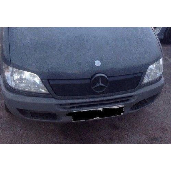 Зимняя накладка на решетку радиатора Mercedes Sprinter CDI 2000-2006 / Малая решотка с рамкой / Матовая FLY