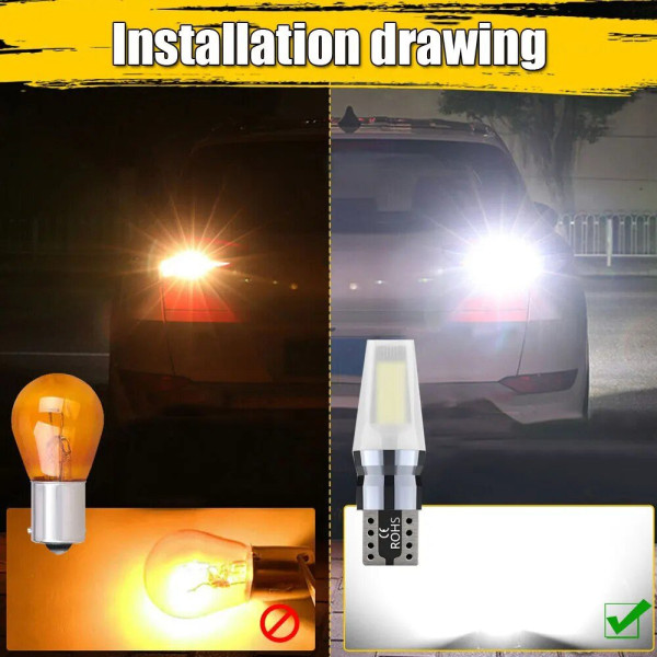 Автолампа світлодіодна LED 12/24V T10 COB 24 Чіп (Матовий Алюміній) Білий Світло 1 шт